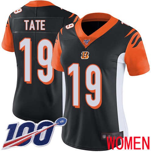 Cincinnati Bengals Limited Black Women Auden Tate Home Jersey NFL Footballl #19 100th Season Vapor Untouchable